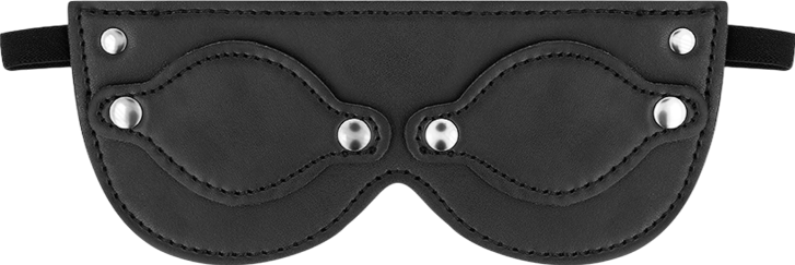 Κλειστή μάσκα από δερματίνη σε μαύρο χρώμα