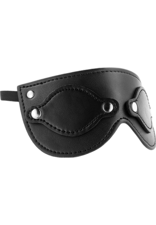 Κλειστή μάσκα από δερματίνη σε μαύρο χρώμα