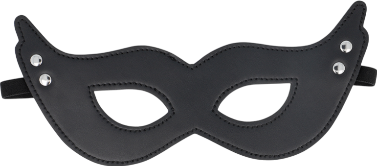 Μάσκα προσώπου από δερματίνη σε μαύρο χρώμα