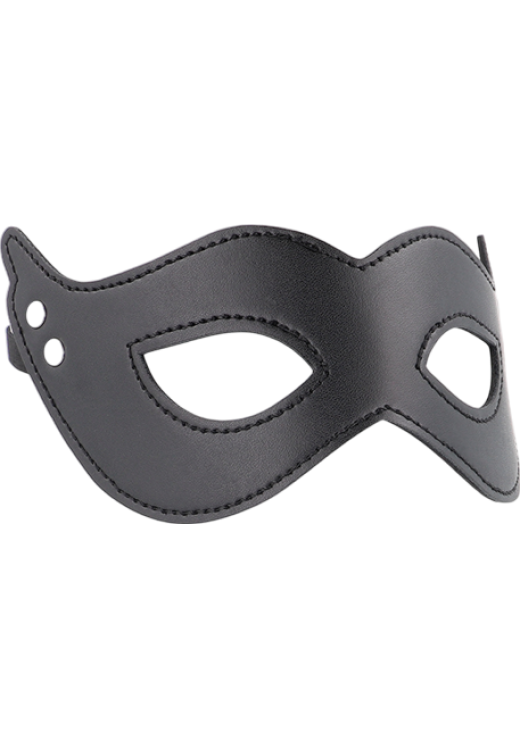 Μάσκα προσώπου από δερματίνη σε μαύρο χρώμα