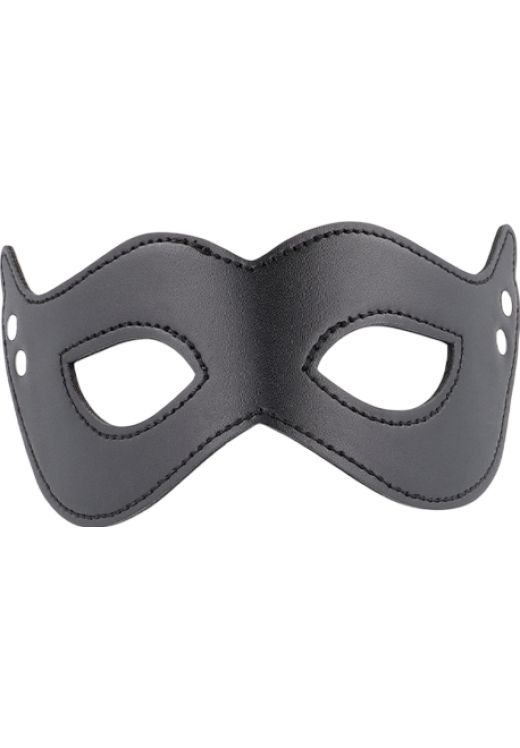 Μάσκα προσώπου από δερματίνη σε μαύρο χρώμα