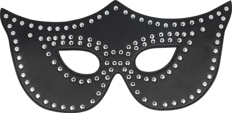 Μάσκα προσώπου από δερματίνη σε μαύρο χρώμα