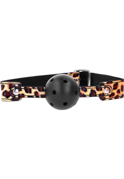 Φίμωτρο από δερματίνη σε λεοπάρ χρώμα, μήκους 60 εκ.