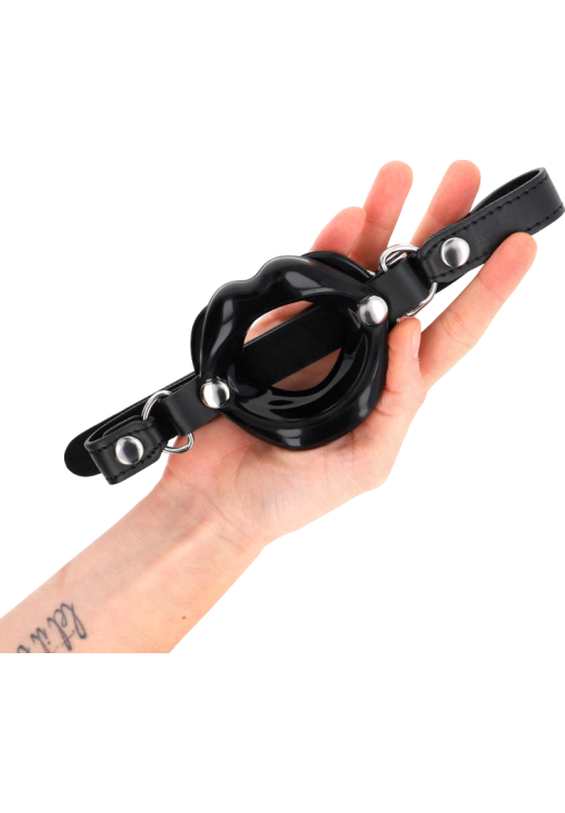 Φίμωτρο από δερματίνη σε μαύρο χρώμα, μήκους 63 εκ.