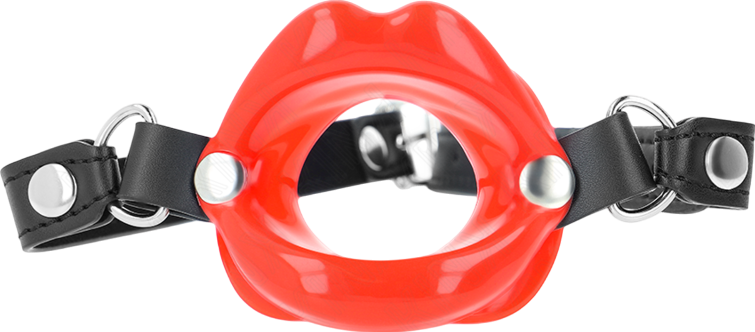 Φίμωτρο από δερματίνη σε κόκκινο χρώμα, μήκους 63 εκ.