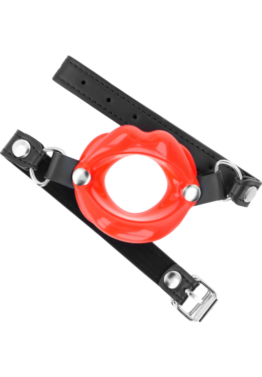 Φίμωτρο από δερματίνη σε κόκκινο χρώμα, μήκους 63 εκ.