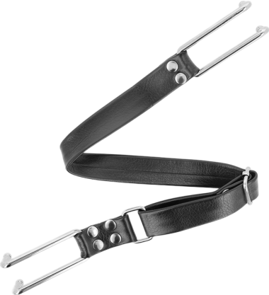 Φίμωτρο από δερματίνη σε μαύρο χρώμα, μήκους 62 εκ.