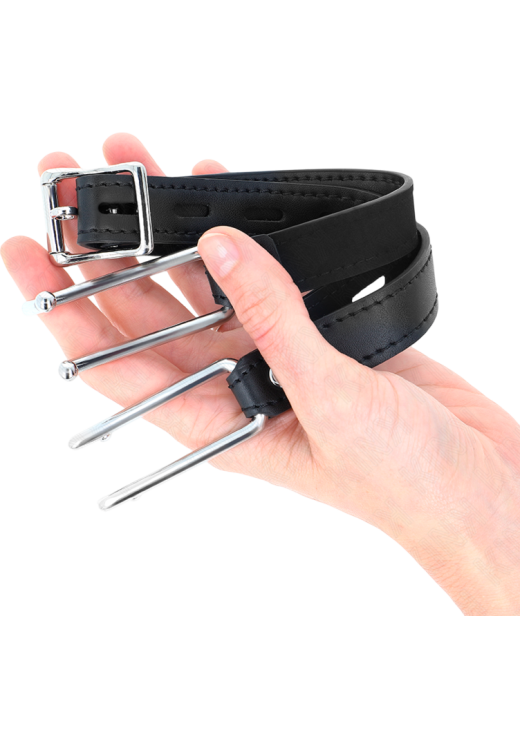 Φίμωτρο από δερματίνη σε μαύρο χρώμα, μήκους 62 εκ.