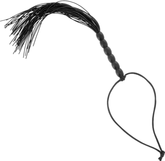 Μαστίγιο από σιλικόνη σε μαύρο χρώμα, μήκους 22 εκ.