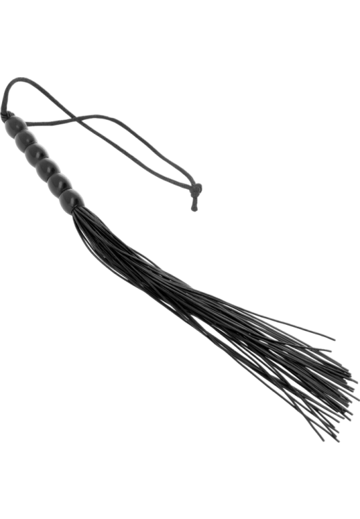 Μαστίγιο από σιλικόνη σε μαύρο χρώμα, μήκους 22 εκ.