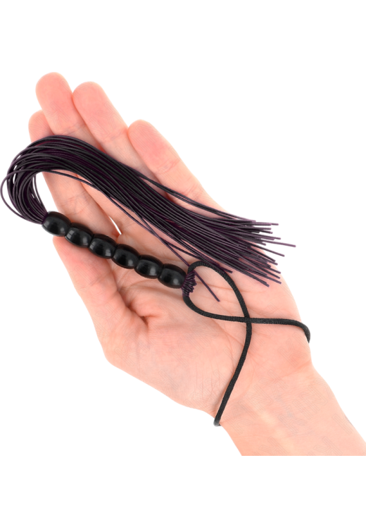 Μαστίγιο από σιλικόνη σε μαύρο χρώμα, μήκους 22 εκ.