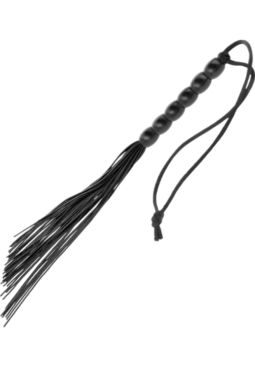 Μαστίγιο από σιλικόνη σε μαύρο χρώμα, μήκους 22 εκ.