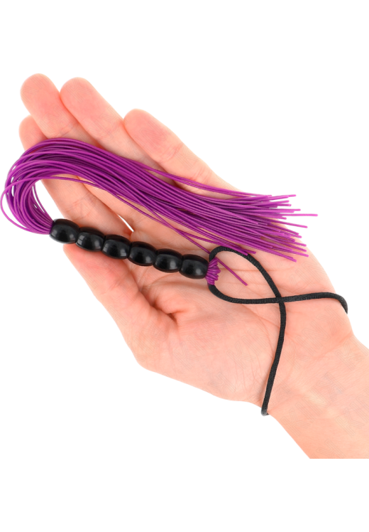 Μαστίγιο από σιλικόνη σε μοβ χρώμα, μήκους 22 εκ.