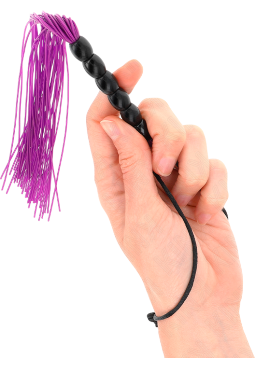 Μαστίγιο από σιλικόνη σε μοβ χρώμα, μήκους 22 εκ.