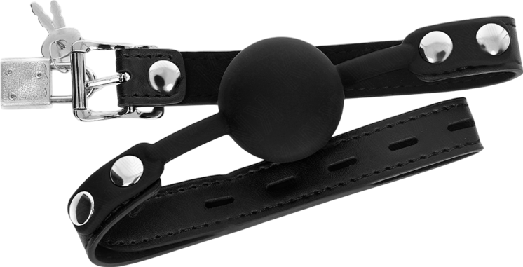 Φίμωτρο από δερματίνη σε μαύρο χρώμα, μήκους 63 εκ.