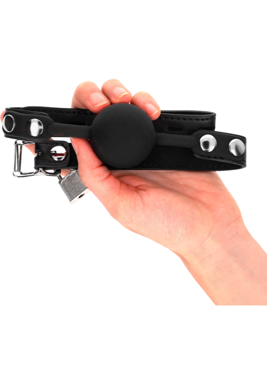 Φίμωτρο από δερματίνη σε μαύρο χρώμα, μήκους 63 εκ.