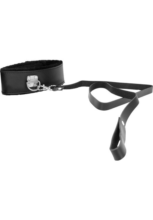 Κολάρο από δερματίνη σε μαύρο χρώμα