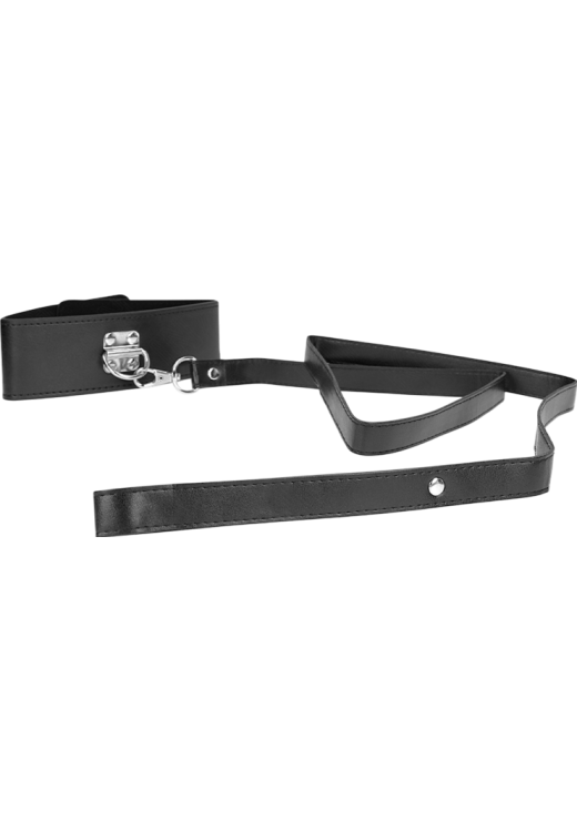 Κολάρο από δερματίνη σε μαύρο χρώμα