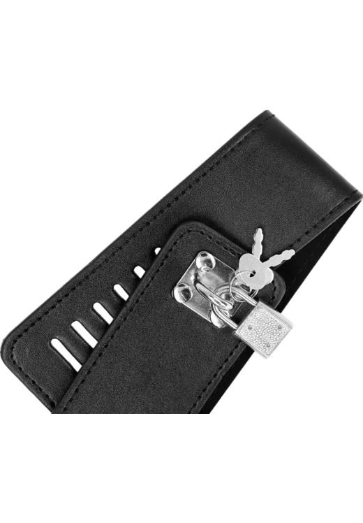 Κολάρο από δερματίνη σε μαύρο χρώμα