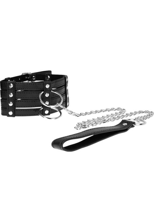 Κολάρο από δερματίνη σε μαύρο χρώμα