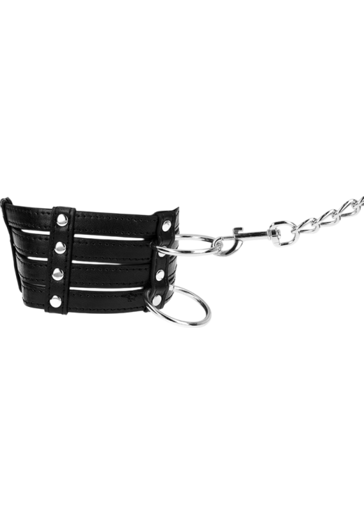 Κολάρο από δερματίνη σε μαύρο χρώμα