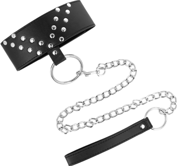 Κολάρο από δερματίνη σε μαύρο χρώμα