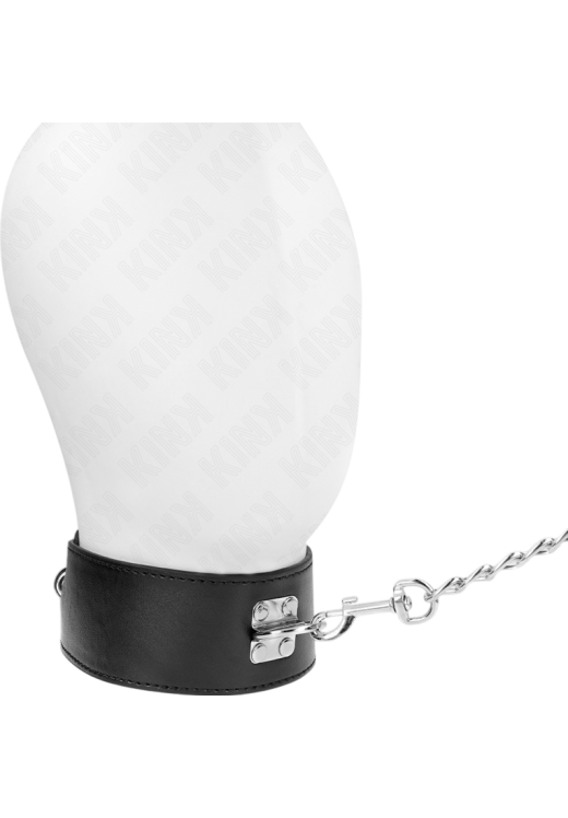 Κολάρο από δερματίνη σε μαύρο χρώμα