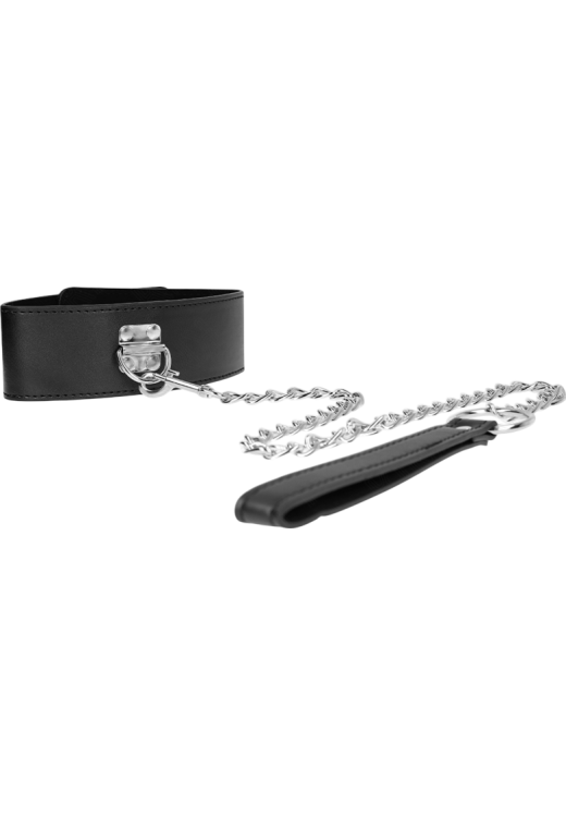 Κολάρο από δερματίνη σε μαύρο χρώμα