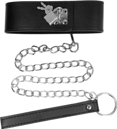 Κολάρο από δερματίνη σε μαύρο χρώμα