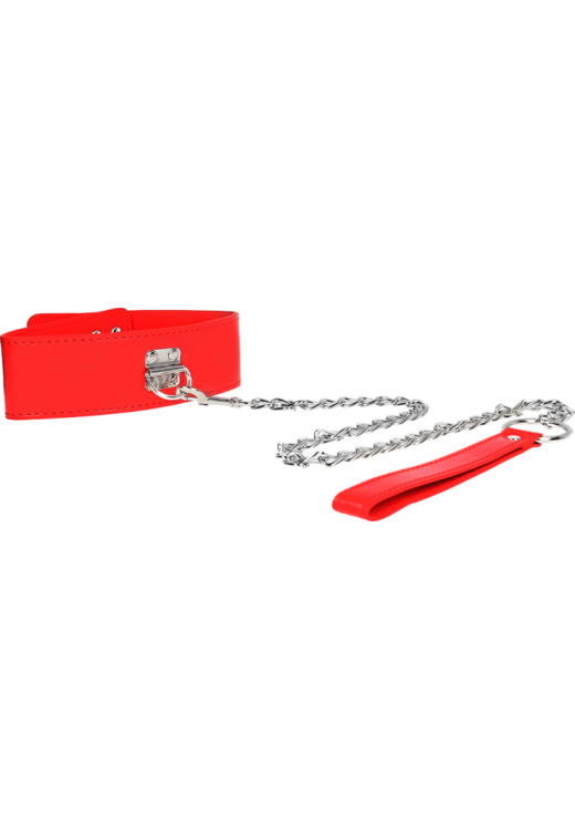 Κολάρο από δερματίνη σε κόκκινο χρώμα