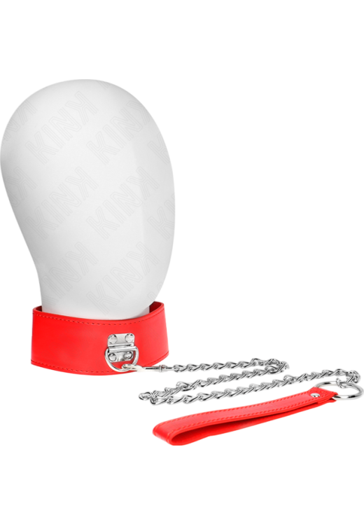 Κολάρο από δερματίνη σε κόκκινο χρώμα