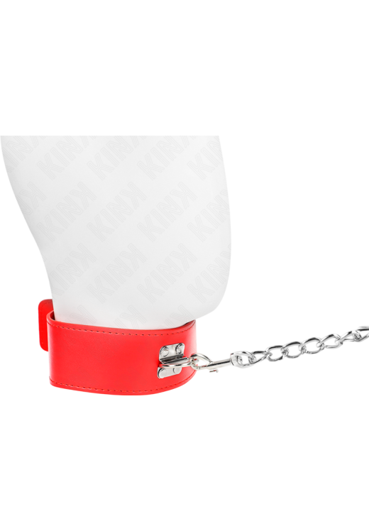 Κολάρο από δερματίνη σε κόκκινο χρώμα