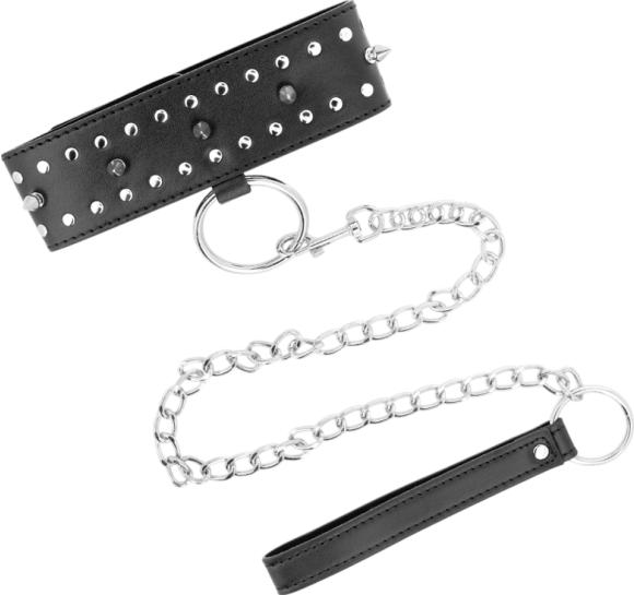 Κολάρο από δερματίνη σε μαύρο χρώμα