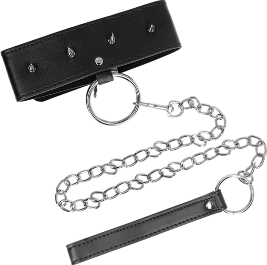 Κολάρο από δερματίνη σε μαύρο χρώμα