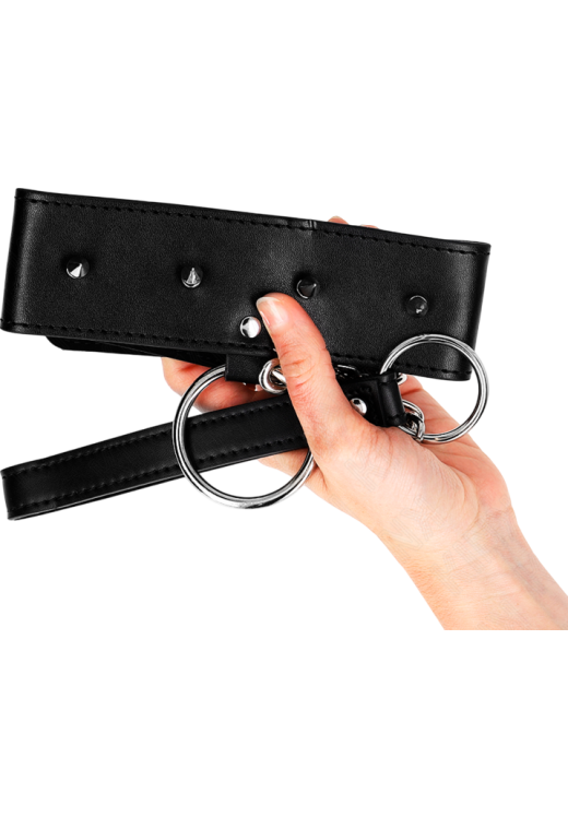 Κολάρο από δερματίνη σε μαύρο χρώμα