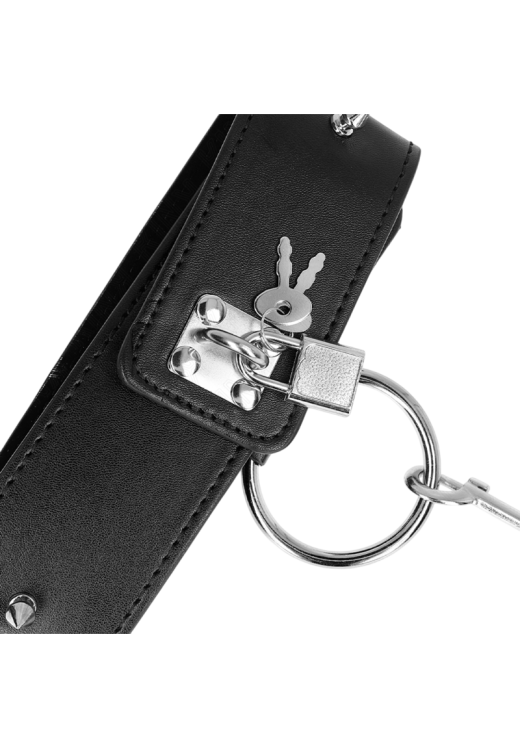 Κολάρο από δερματίνη σε μαύρο χρώμα