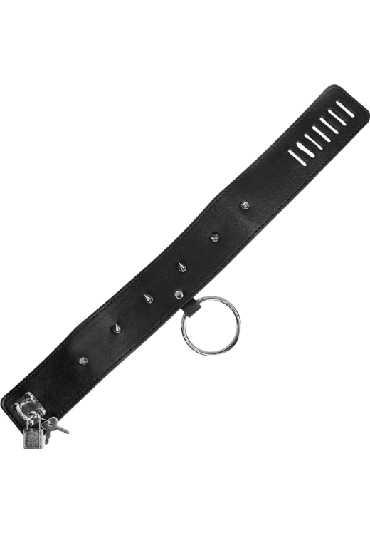 Κολάρο από δερματίνη σε μαύρο χρώμα