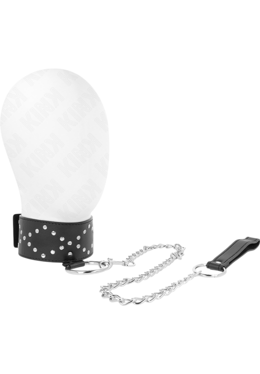 Κολάρο από δερματίνη σε μαύρο χρώμα