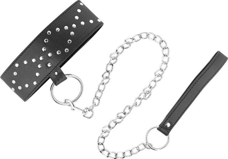 Κολάρο από δερματίνη σε μαύρο χρώμα