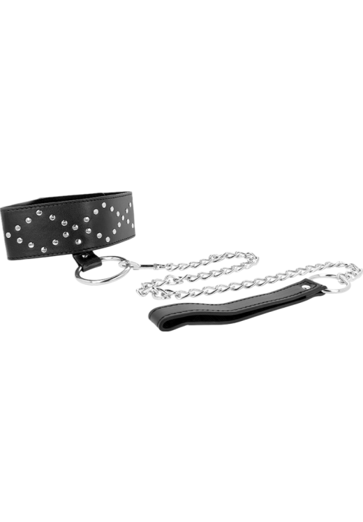 Κολάρο από δερματίνη σε μαύρο χρώμα