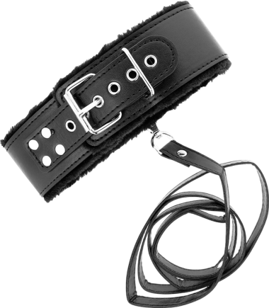 Κολάρο από δερματίνη σε μαύρο χρώμα