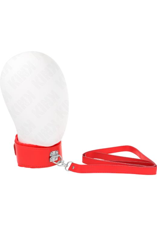 Κολάρο από δερματίνη σε κόκκινο χρώμα