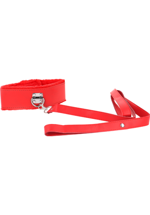 Κολάρο από δερματίνη σε κόκκινο χρώμα