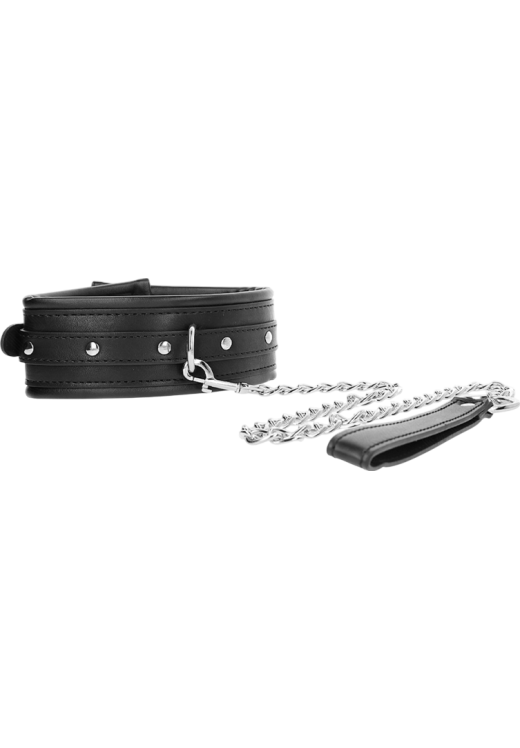 Κολάρο από δερματίνη σε μαύρο χρώμα