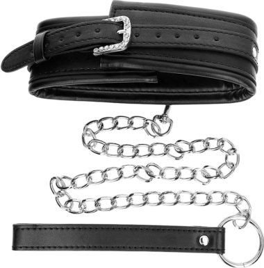 Κολάρο από δερματίνη σε μαύρο χρώμα