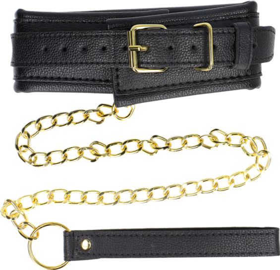 Κολάρο από δερματίνη σε μαύρο χρώμα