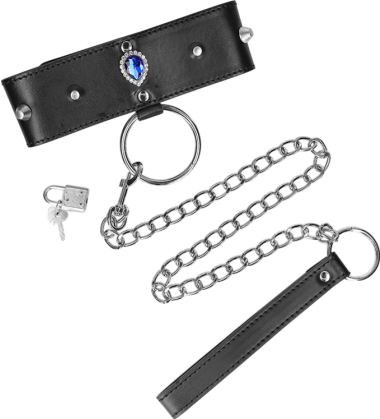 Κολάρο από δερματίνη σε μαύρο χρώμα