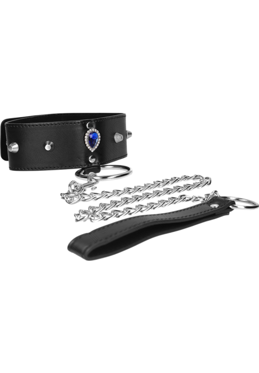 Κολάρο από δερματίνη σε μαύρο χρώμα