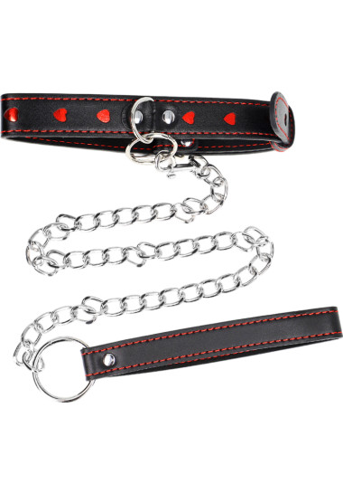 Κολάρο από δερματίνη σε μαύρο χρώμα