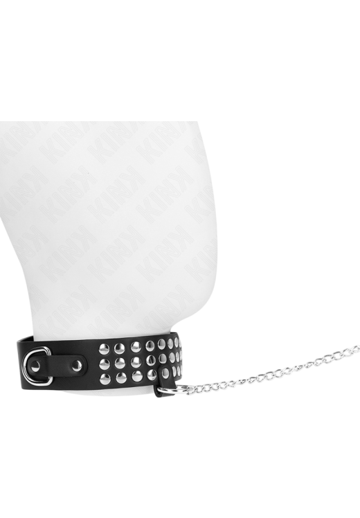 Κολάρο από δερματίνη σε μαύρο χρώμα